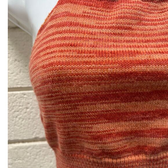 Motel Roena Crop Top In Space Dye Tangerine Strawberry size S - Picture 8 of 9